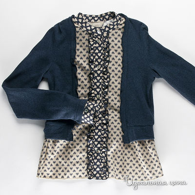 Кардиган KI6, цвет цвет синий / бежевый