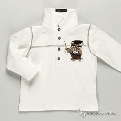 Поло Les petit Parrotines, цвет цвет белый