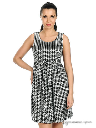 Платье Remix, цвет цвет белый / принт гусиная лапка