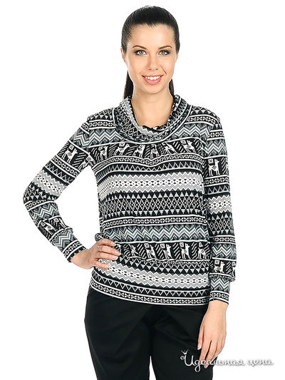 Блузка Remix, цвет цвет черный / белый / серый