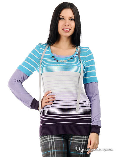 Джемпер Веретено, цвет цвет голубой / сиреневый