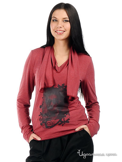 Лонгслив Веретено, цвет цвет винный