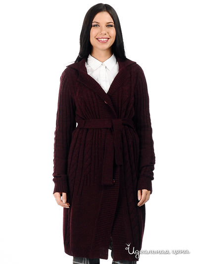 Кардиган Веретено, цвет цвет бордовый