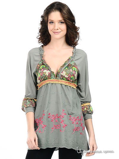 Туника Fracomina, цвет цвет серый