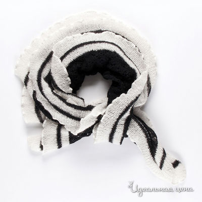 Шарф Fracomina mini, цвет цвет черный / белый