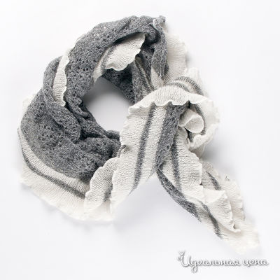 Шарф Fracomina mini, цвет цвет серый / белый