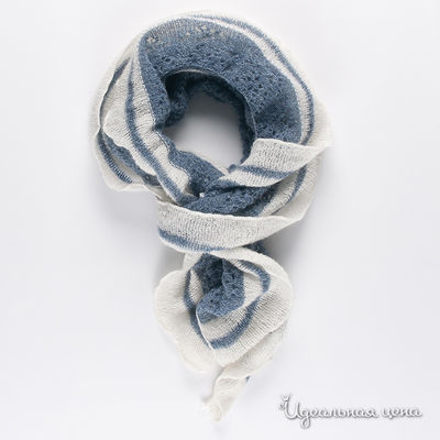 Шарф Fracomina mini, цвет цвет голубой / белый