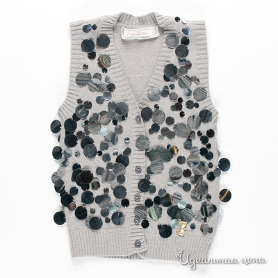 Жилет Fracomina mini, цвет цвет светло-серый