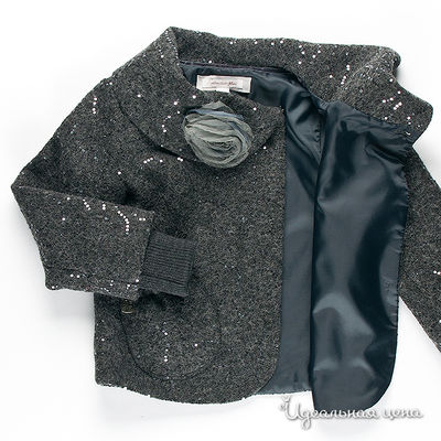 Полупальто Fracomina mini для девочки, цвет темно-серый