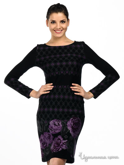 Платье Argent, цвет цвет черный / сиреневый / серый