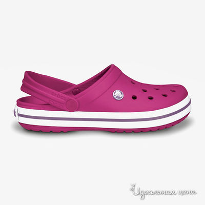 Сабо Crocs, цвет цвет малиновый / белый