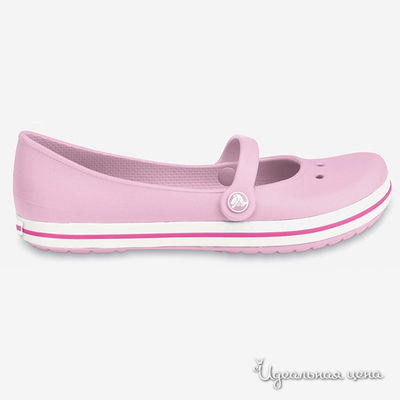 Балетки Crocs, цвет цвет бледно-розовый / белый