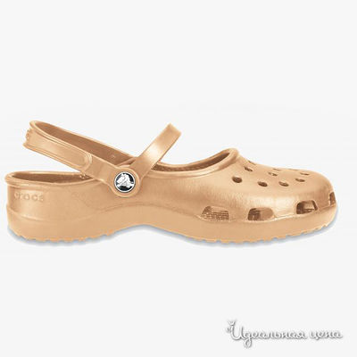 Сандали Crocs, цвет цвет золотистый