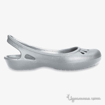 Балетки Crocs, цвет цвет серебристый