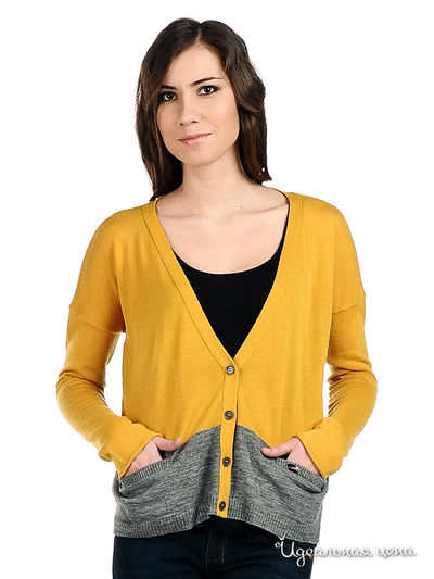 Кардиган Gaudi, цвет цвет желтый / серый