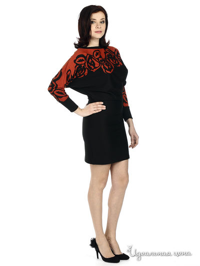 Платье MadamT, цвет цвет черный / терракотовый