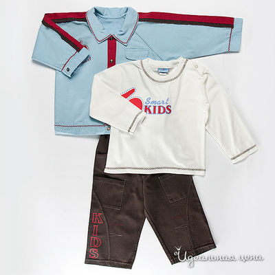 Комплект Best for kids, цвет цвет коричневый / голубой / белый