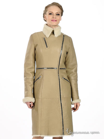 Дубленка Maria Rybalchenko, цвет цвет светло-бежевый