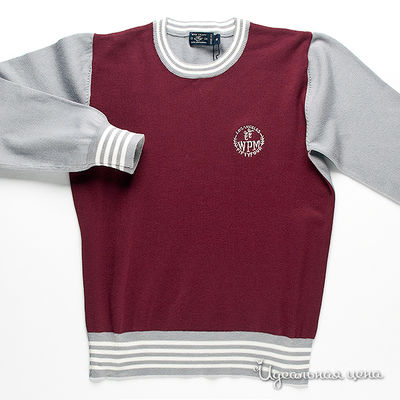 Джемпер WPM, цвет цвет бордовый / серый