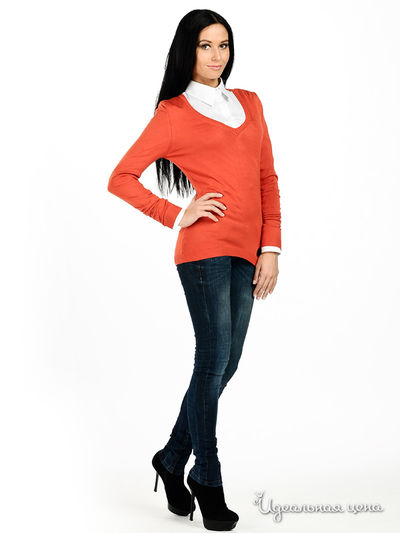 Пуловер Galliano&amp;Cavali женский, цвет терракотовый