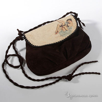 Сумка Кажан, цвет цвет коричнево-белый