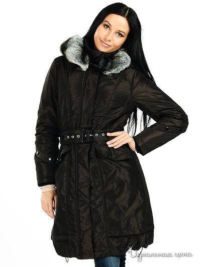 Пальто Hoops, цвет цвет темно-коричневый