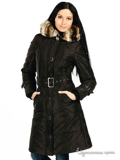 Пальто Hoops, цвет цвет коричневый