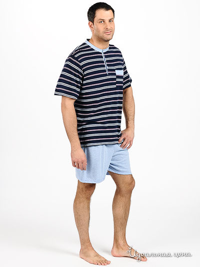 Пижама Fancy, цвет цвет темно-синий / принт полоска