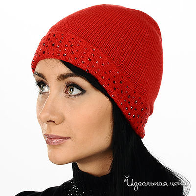 Шапка Alessandro Bonimi, цвет цвет красный