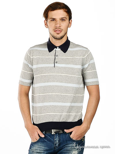 Футболка-поло Alessandro Bonimi, цвет цвет серый