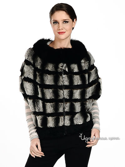 Жилет Русский мех, цвет цвет серый / черный