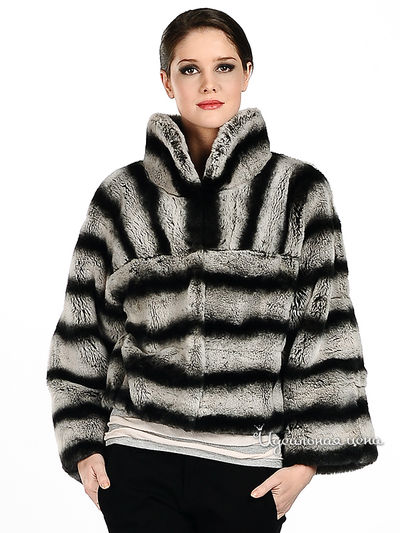 Жакет Русский мех, цвет цвет серый / черный