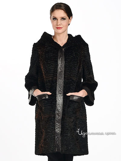 Пальто Русский мех, цвет цвет коричневый