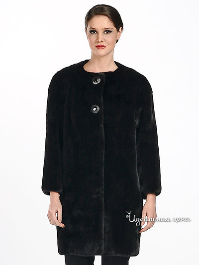 Пальто Русский мех, цвет цвет черный