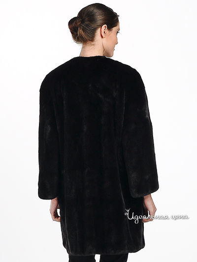 Пальто Русский мех женское, цвет черный