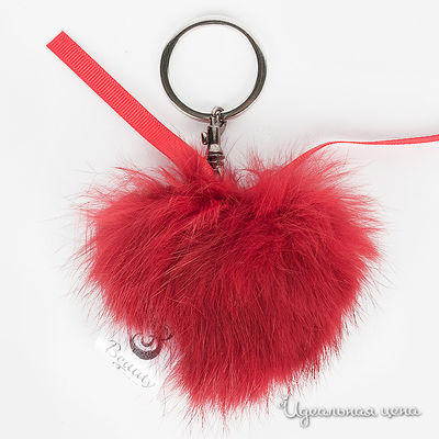 Брелок Русский мех, цвет цвет красный