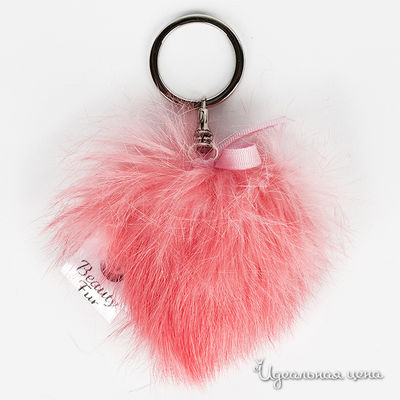 Брелок Русский мех, цвет цвет розовый