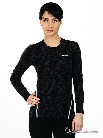 Лонгслив Odlo, цвет цвет черный / серый