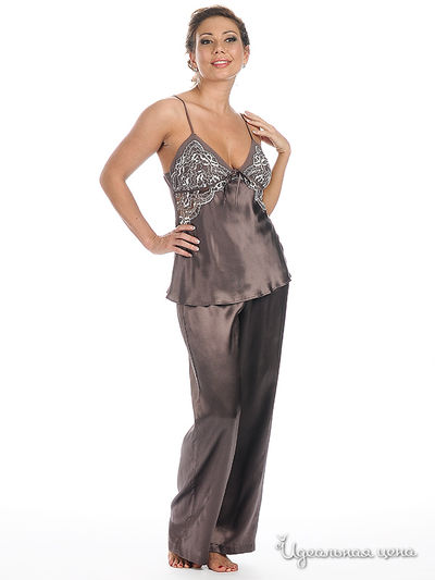 Пижама Charoi, цвет цвет шоколадный