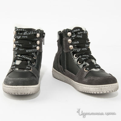 Ботинки John Galliano, цвет цвет серый / черный