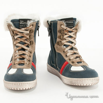 Ботинки John Galliano, цвет цвет синий