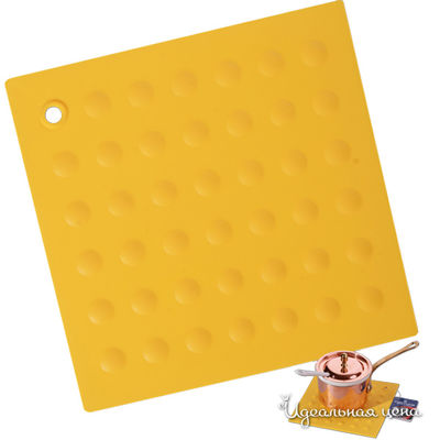 Прихватка силиконовая fortuna, цвет желтый, 18x18 см