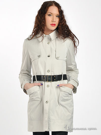 Плащ SOCIETA&ATOS LOMBARDINI, цвет цвет светло-серый