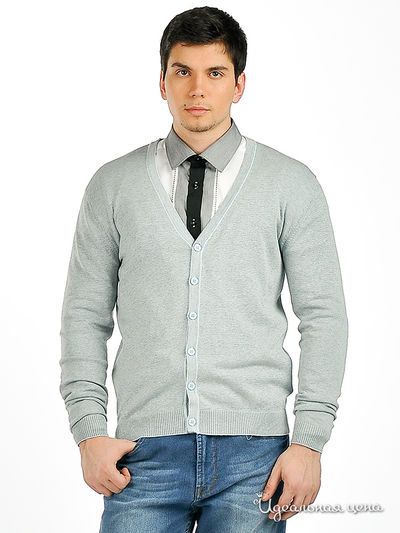 Кардиган Pezzo, цвет цвет серый / голубой