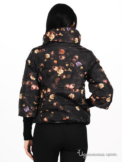 Куртка Lawine женская, цвет темно-коричневый / принт цветы