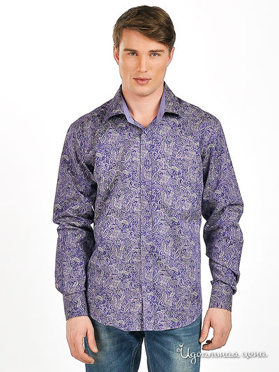 Рубашка Мультибренд, цвет цвет фиолетовый / принт турецкий огурец
