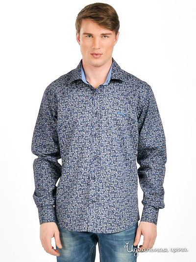 Рубашка Мультибренд, цвет цвет темно-синий / синий / белый