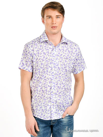 Рубашка Мультибренд, цвет цвет белый / сиреневый / серый