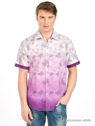 Рубашка Мультибренд, цвет цвет белый / фиолетовый / сиреневый