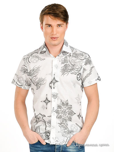 Рубашка Мультибренд, цвет цвет белый / серый